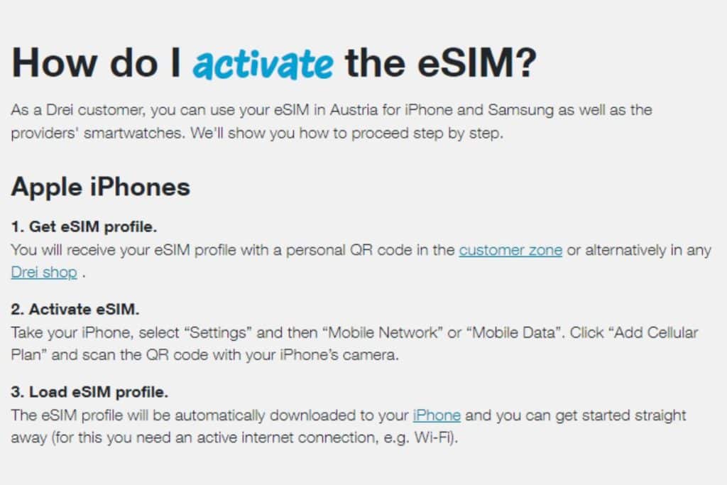 How to activate the eSIM for Apple iPhones