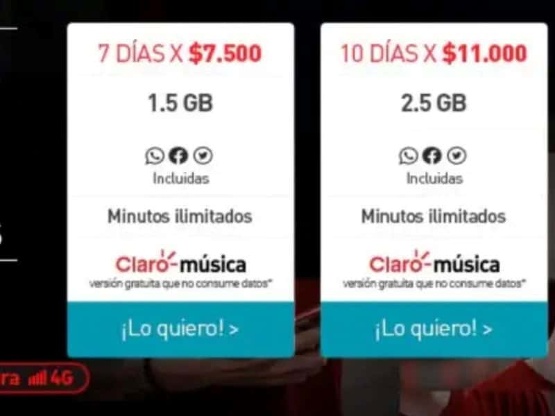 Claro has a wide selection of data plans