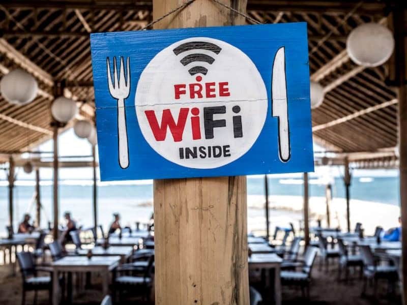 Tourists can use public wifi when going out