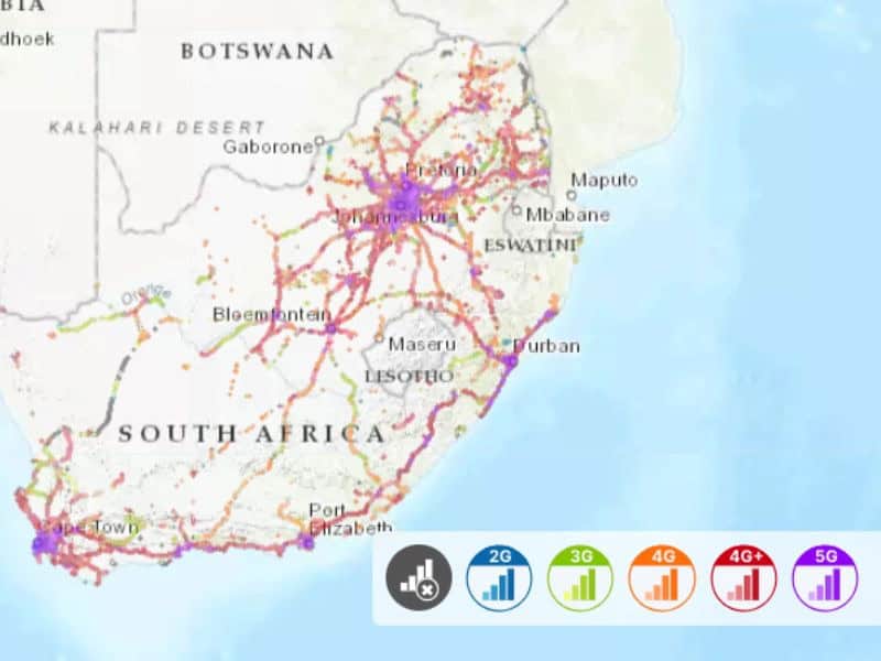 Vodacom's leading South African coverage
