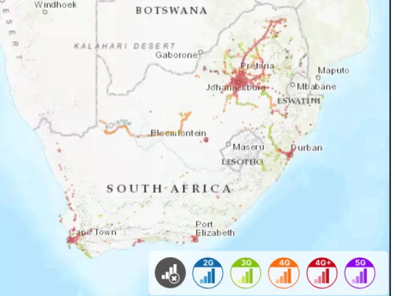 Cell C coverage is quite wide but not completely covered
