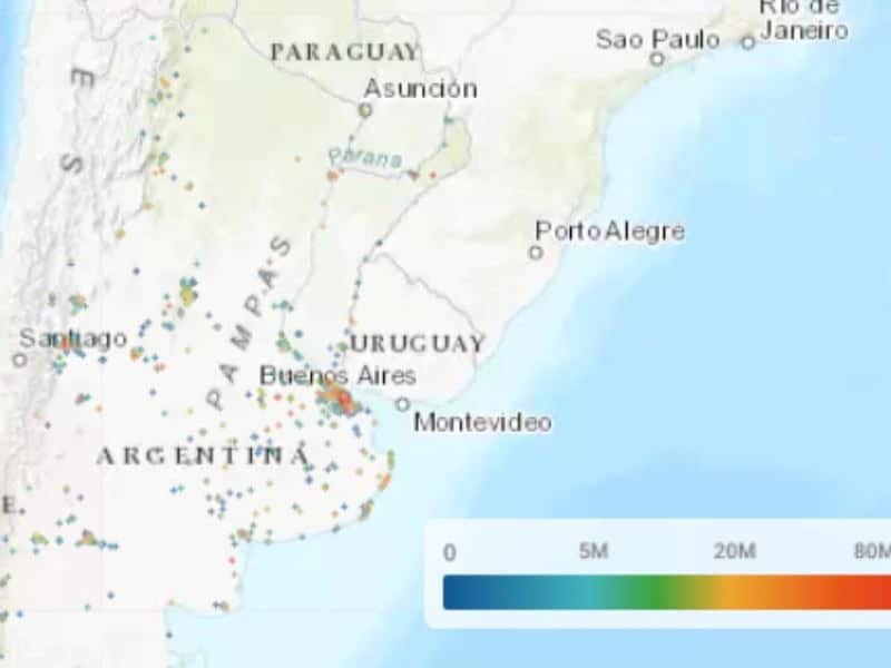 Movistar's access speed in Argentina
