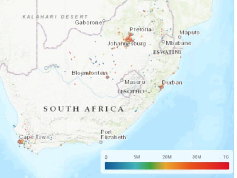 LTE speeds in South Africa in particular far exceed 3G