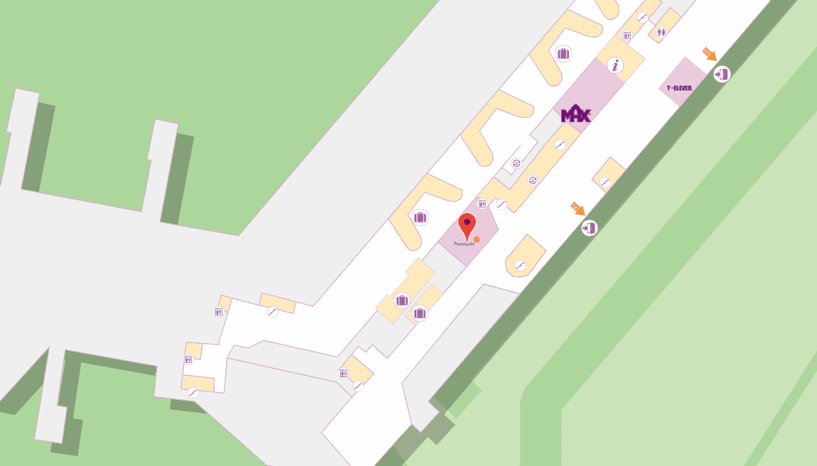 Pressbyran map store at Stockholm Arlanda airport