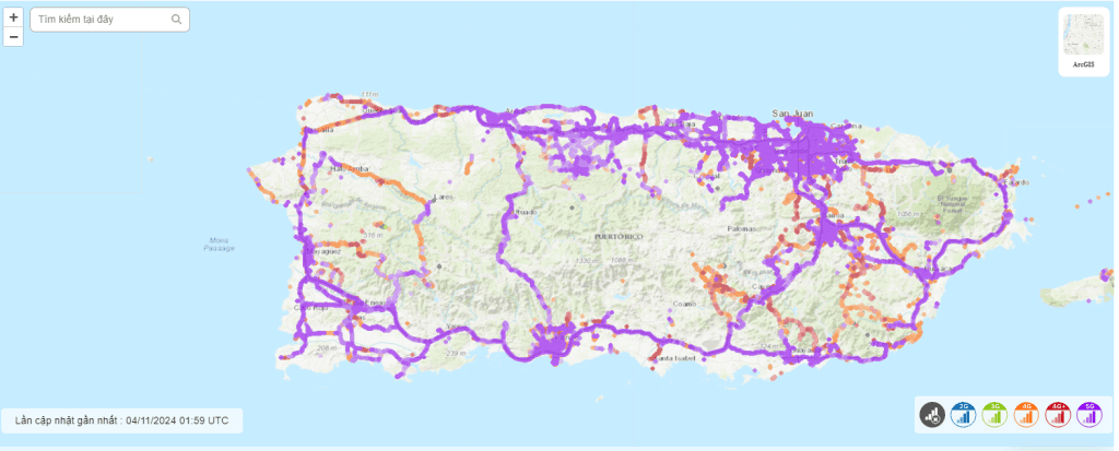 T-Mobile coverage map in Puerto Rico