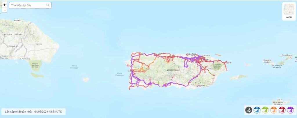 Claro coverage map in Puerto Rico