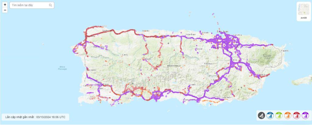 Liberty Mobile coverage map in Puerto Rico