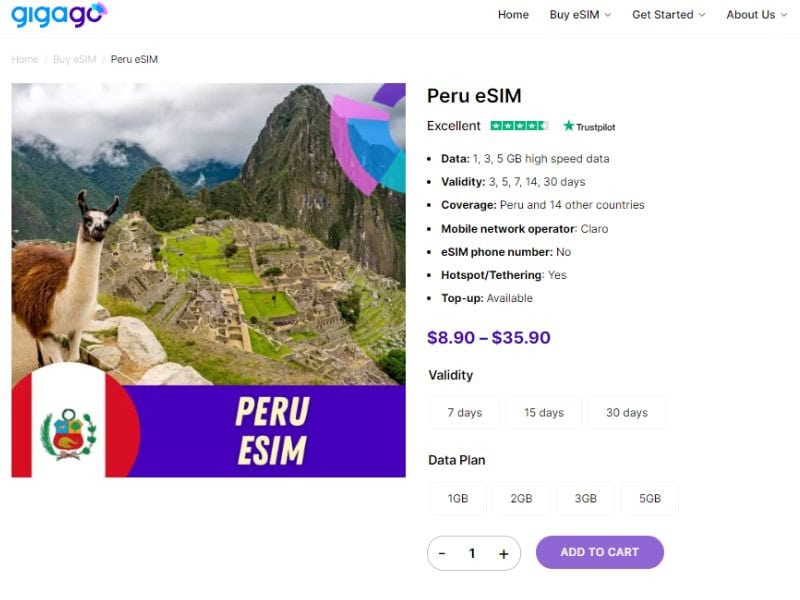 Replace data roaming with Peru eSIM