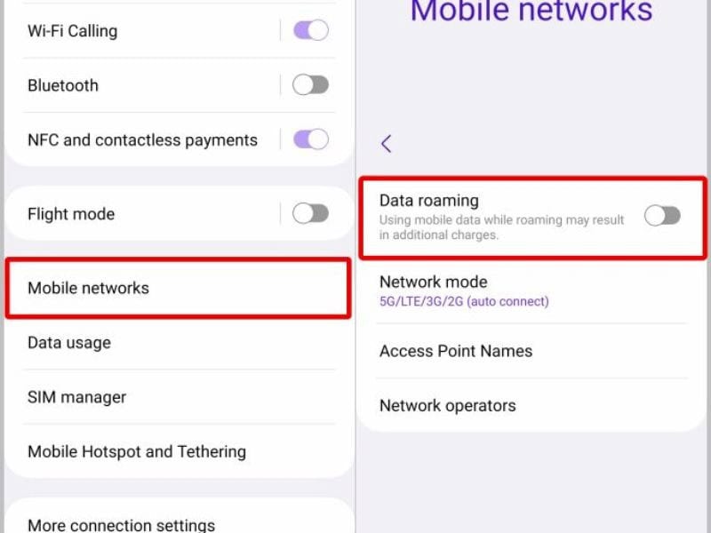 Turn off international roaming on Android
