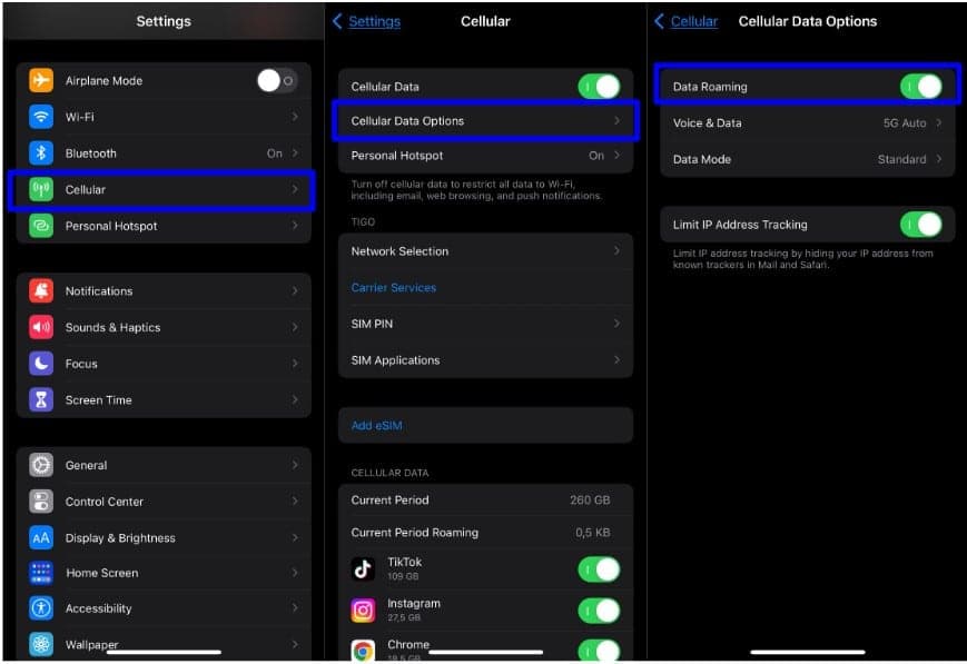 Turning off roaming after Sri Lanka trip is easy to practice