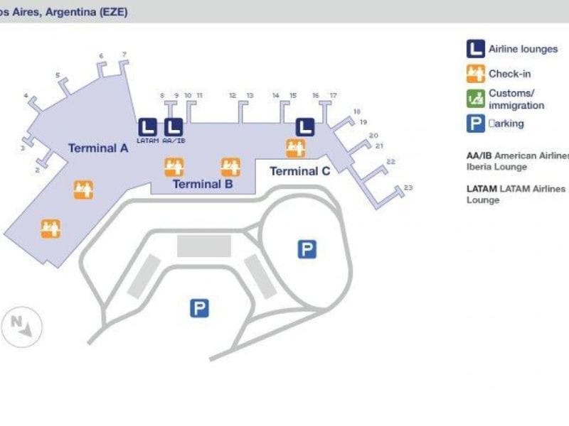 Instructions on how to find places to sell SIM cards at Jorge Newbery airport