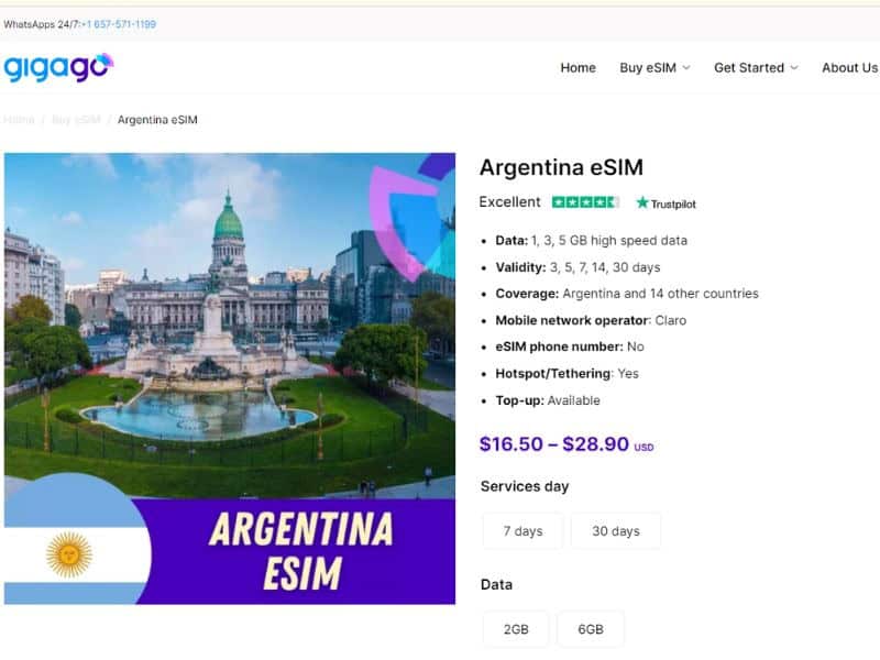 Argentina eSIM is for tourists who love electronic SIMs