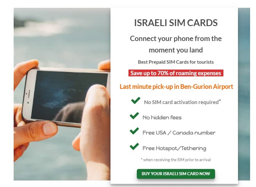 The option to buy Israel SIM card online and pick up at Ben Gurion airport is not always available for all providers and operators.