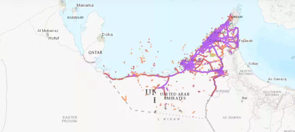 etisalat coverage map in dubai