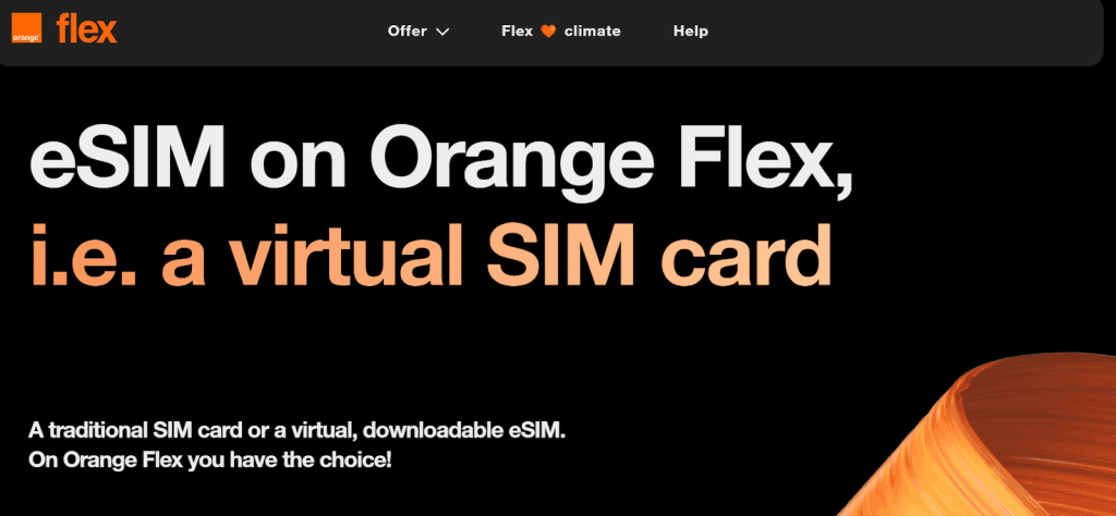 Orange eSIM service