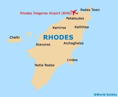 Rhodes International Airport Map