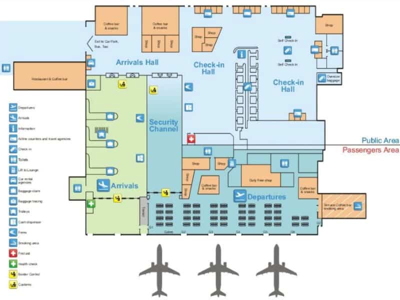 Receive SIM card according to airport map