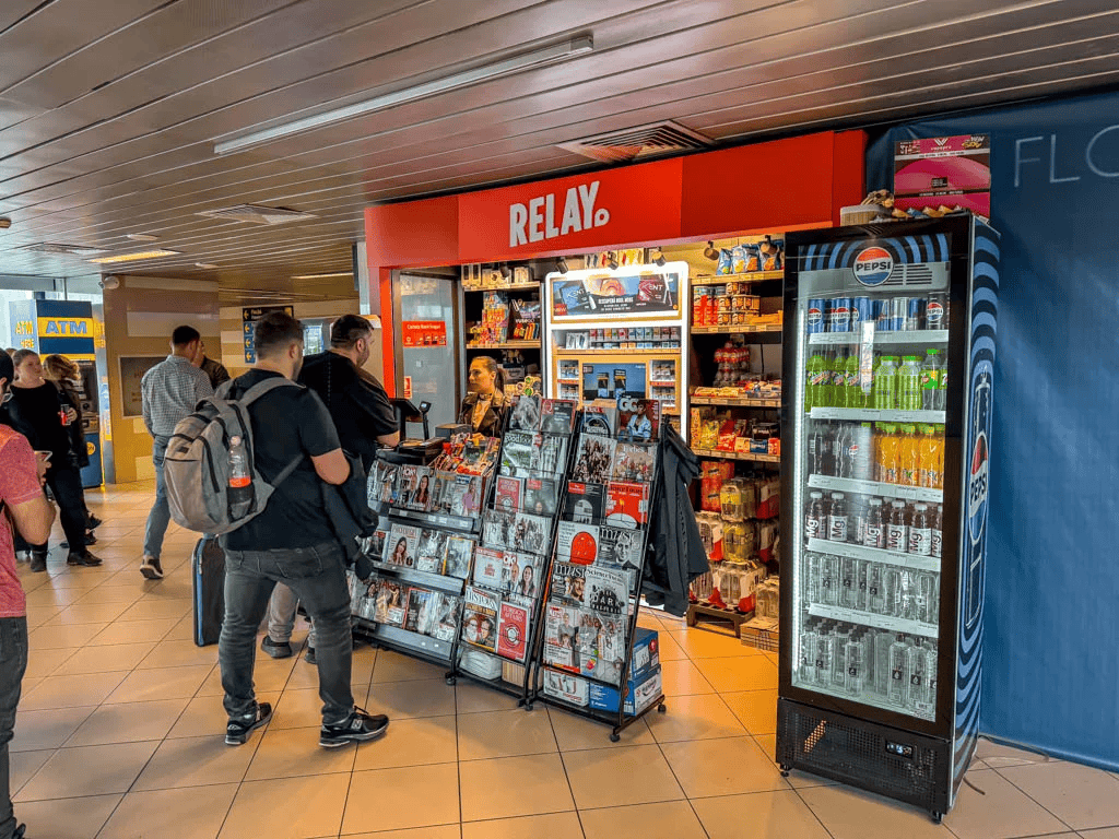 Relay store at Bucharest airport