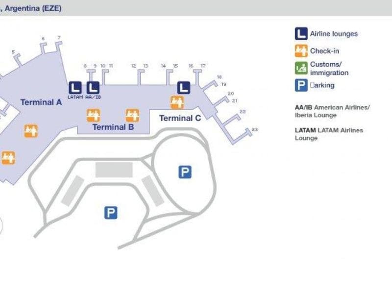 Map of Ministro Pistarini airport