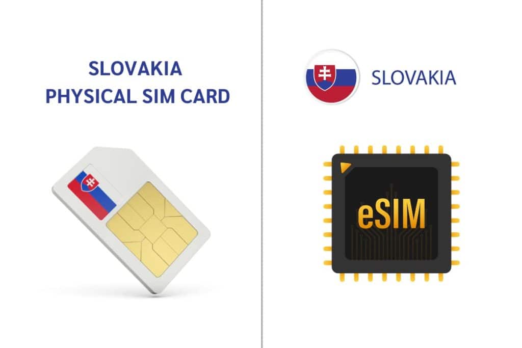 Slovakia physical SIM card and Slovakia eSIM