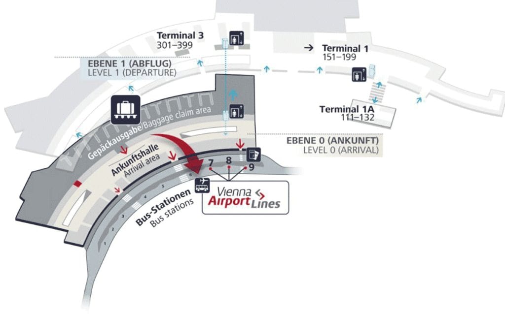 vienna airport map