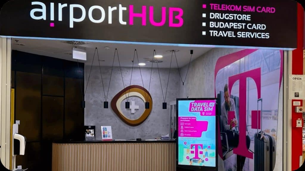 buy sim at budapest airport hub