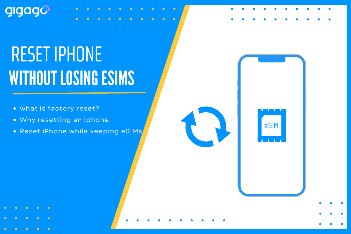 How to reset iphone without losing eSIMs