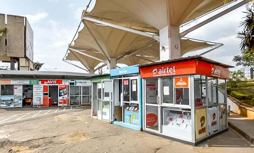 Mobile stores at the airport