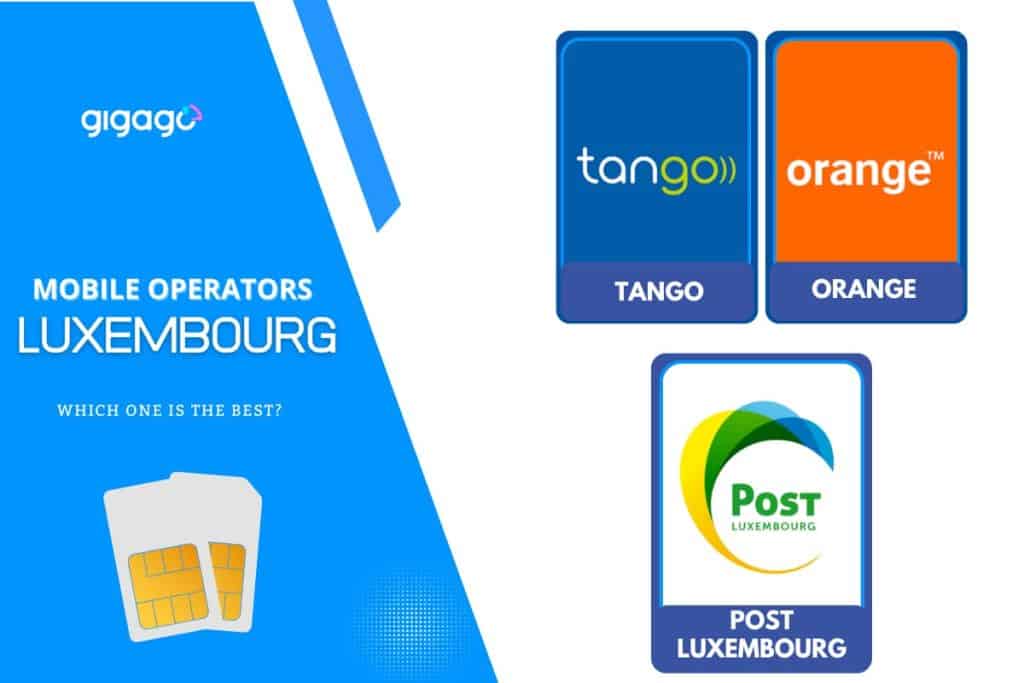 Major networks in Luxembourg: Tango, Orange, and Post