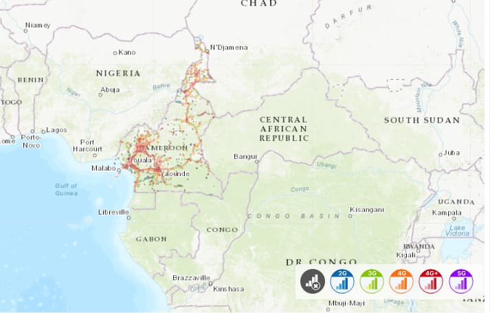 MTN has a widespread coverage in Cameroon