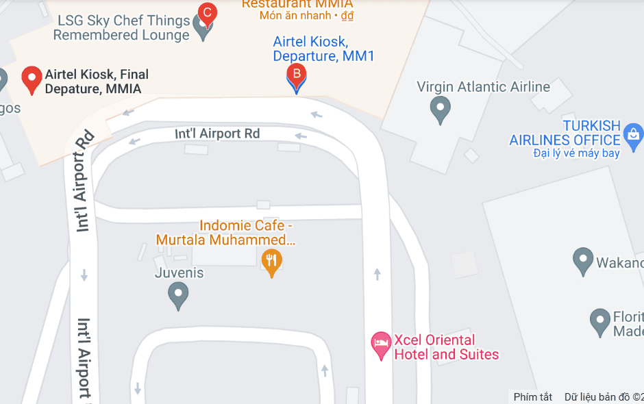 Airtel Kiosk maps at Murtala Muhammed International Airport