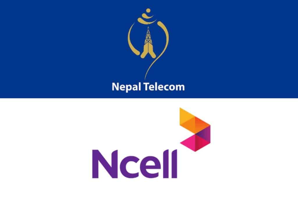 Two major mobile network carriers in Nepal: Nepal Telecom and Ncell