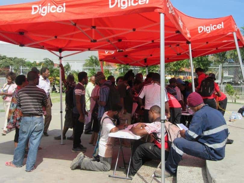 Digicel's SIM sales point
