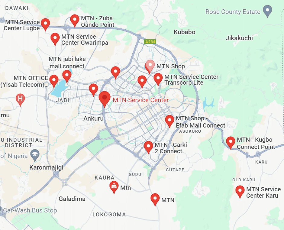 You can search for a Nigeria mobile operator store near you on Google Maps.