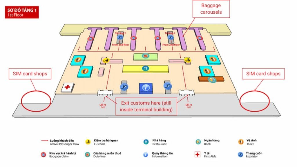 noi bai airport map