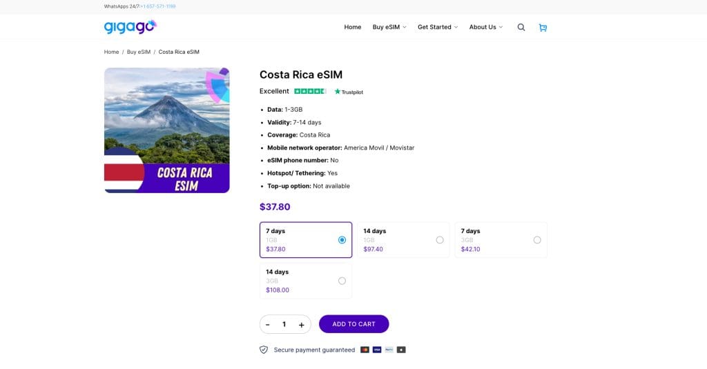 costa rica esim gigago