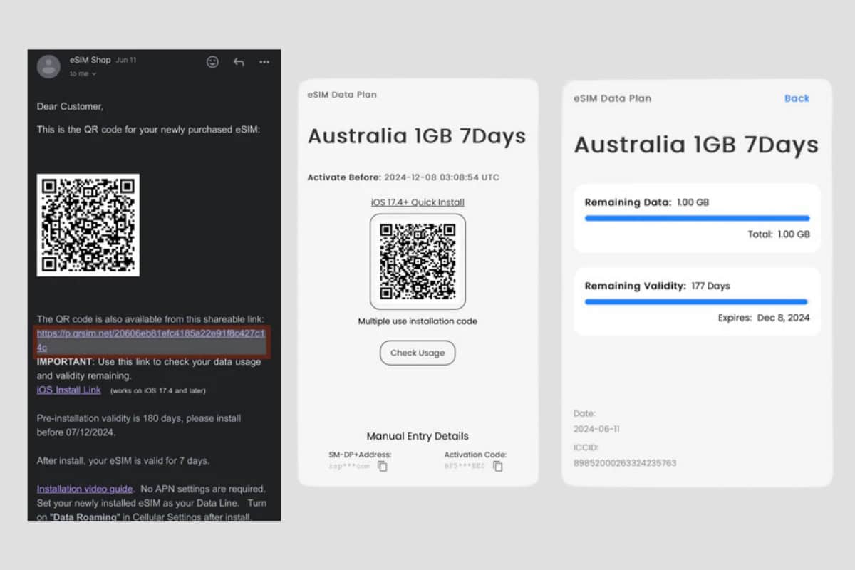 Steps to install eSIM using Universal Links