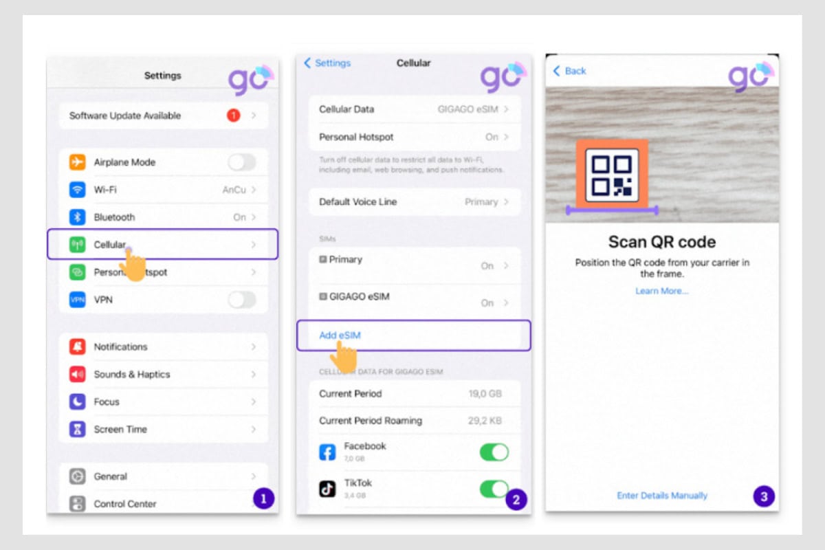 Steps to transfer eSIM from iPhone to Android