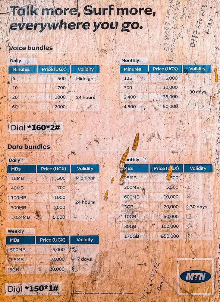 MTN SIM Card plans in Uganda