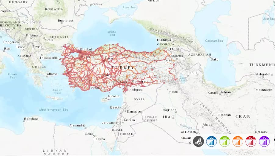 Coverge map Vodafone SIM card & eSIM (Source: nPerf)