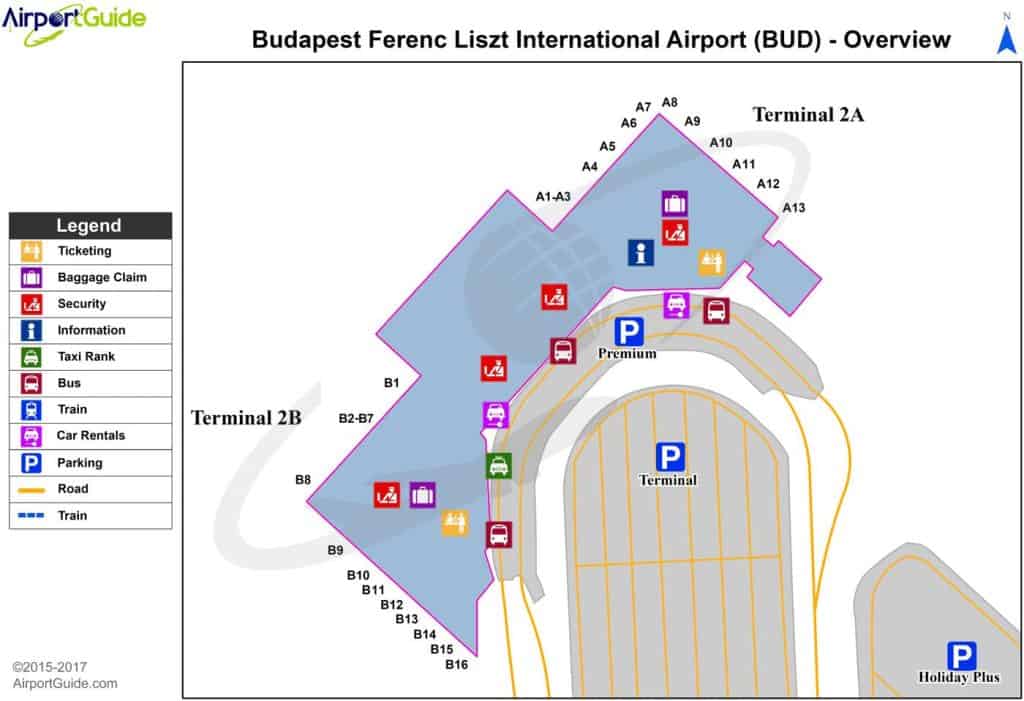 budapest airport map