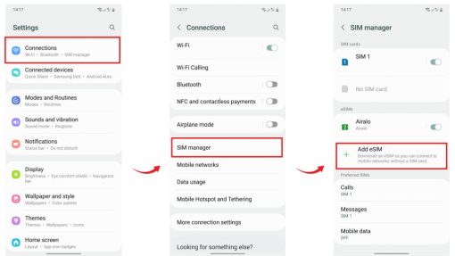 Does the Samsung Galaxy A54 Support eSIM? - Gigago Help
