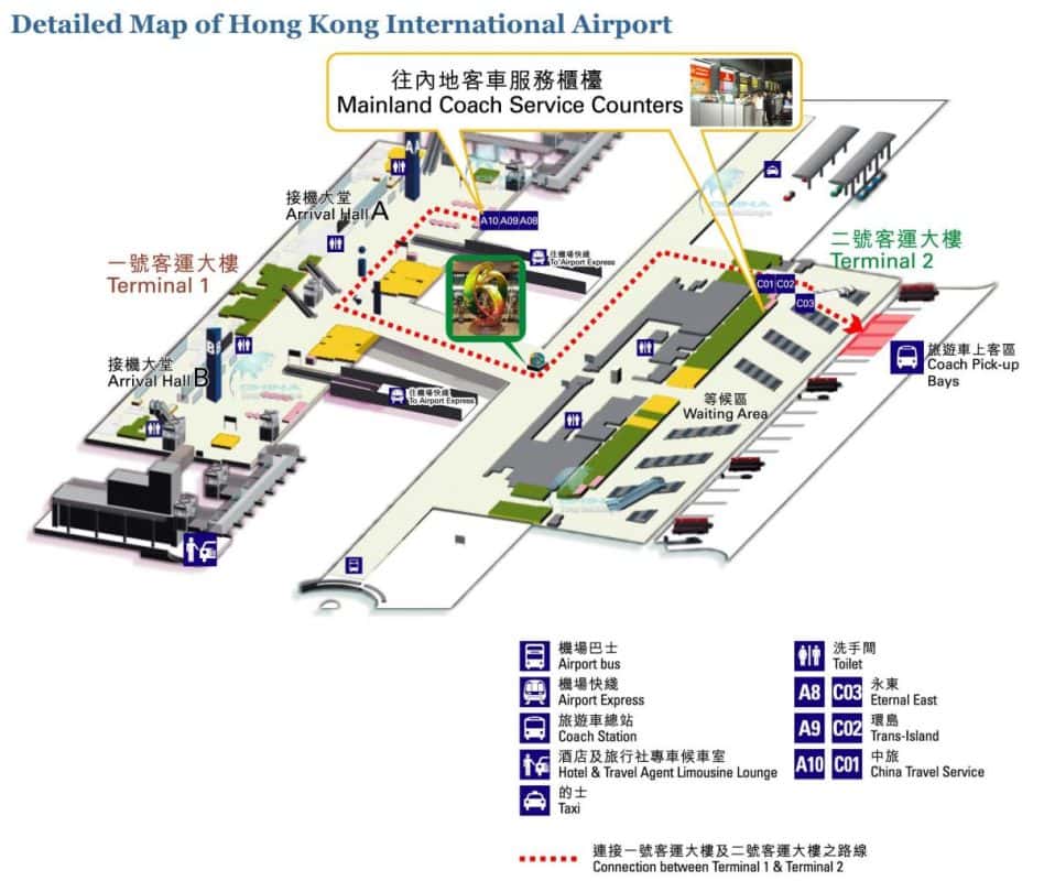 Hong Kong International airport map (Source: share map)