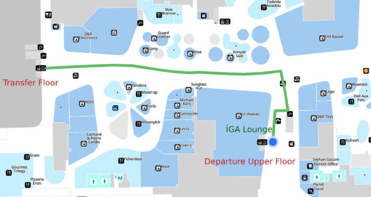 iGA lounge address at Istanbul airport