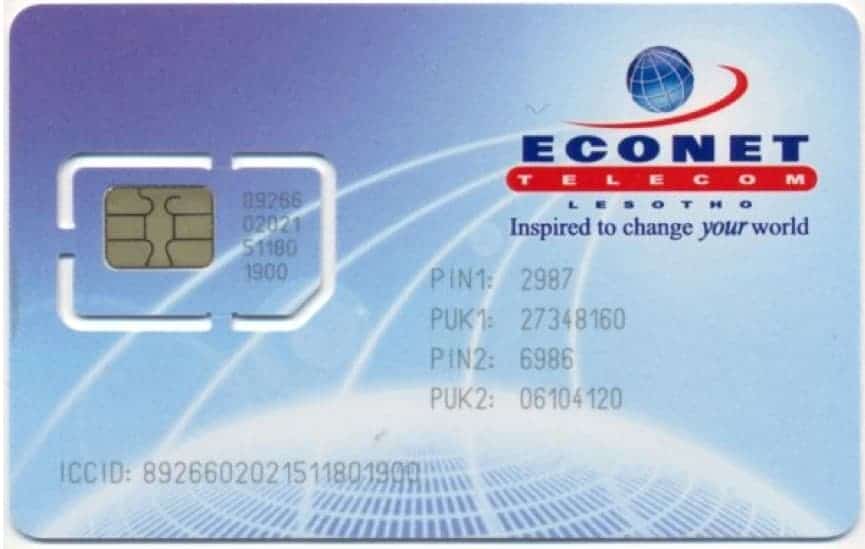 An Econet SIM Card