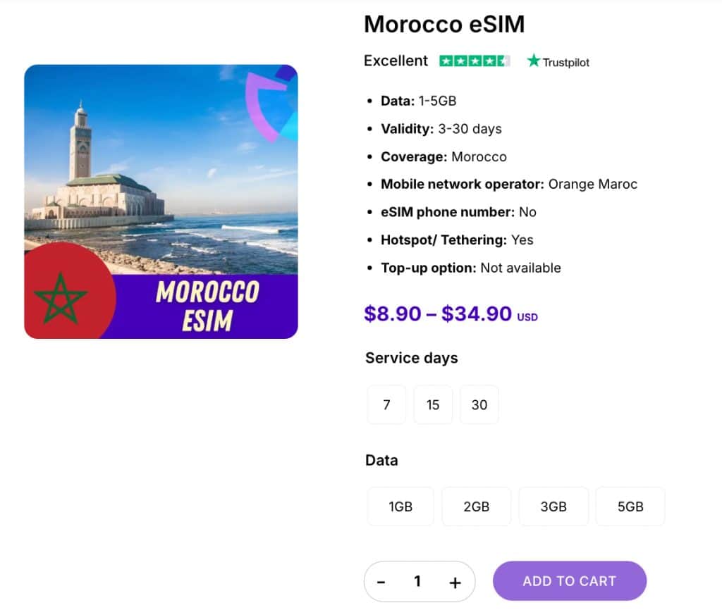 morocco esim gigago