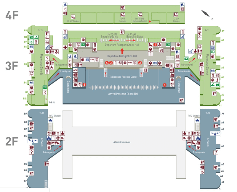 Taoyuan International airport map 