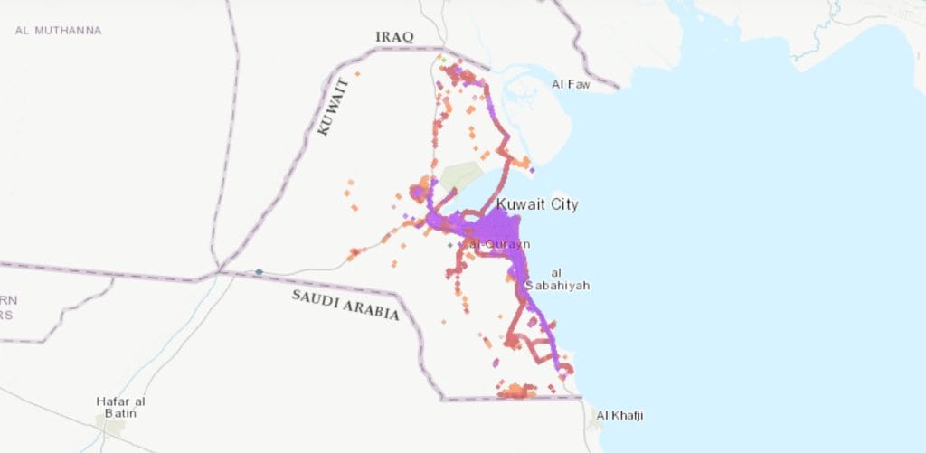 zain kuwait coverage map