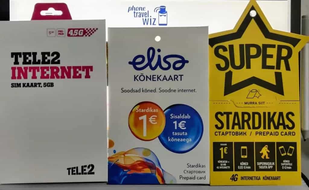 Three biggest mobile operators in Estonia