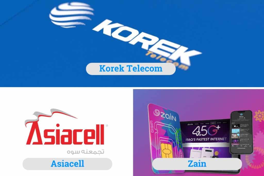 Best 3 operators provide Iraq SIM cards.